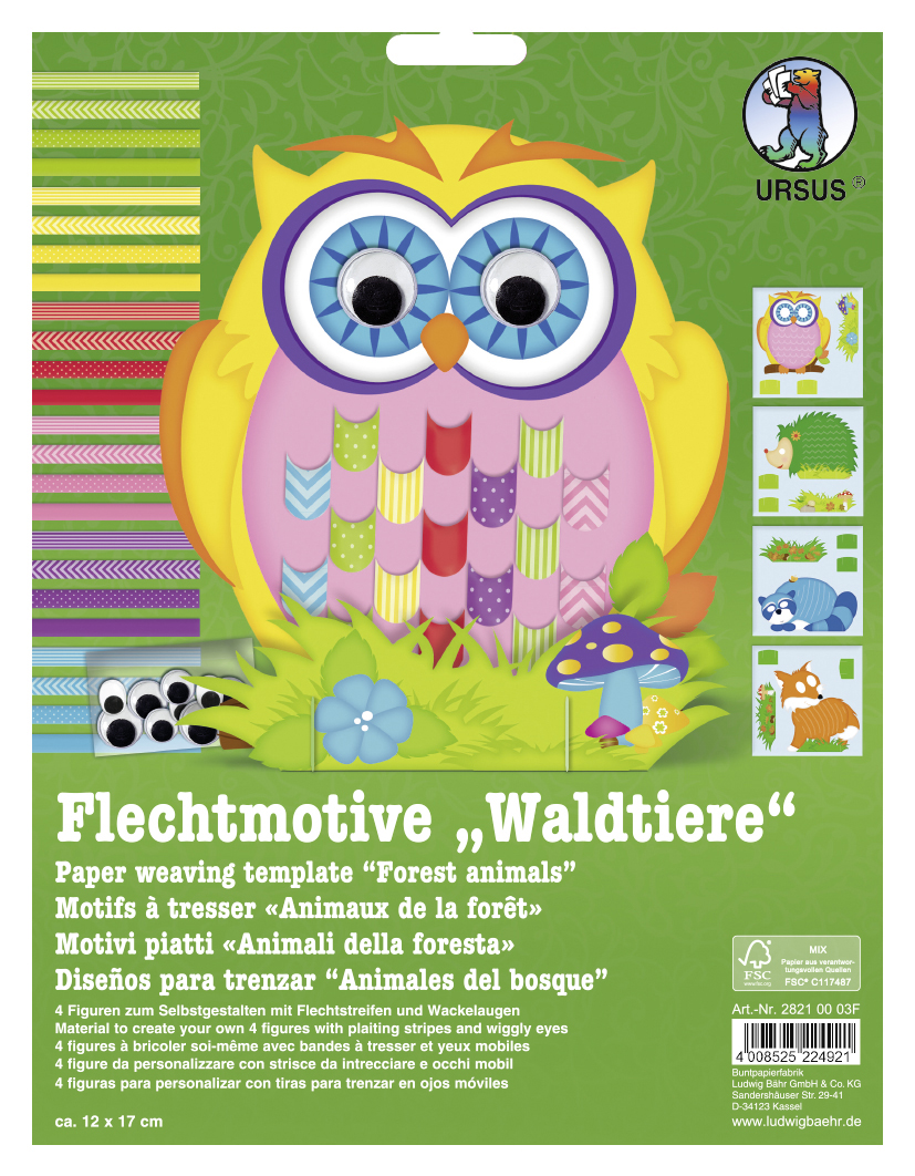 Motifs à tresser animaux de la forêt